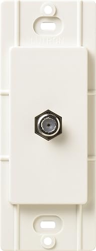 Lutron Satin Colors Coaxial Cable Jack - Biscuit