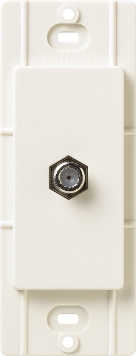 Lutron Satin Colors Coaxial Cable Jack - Biscuit