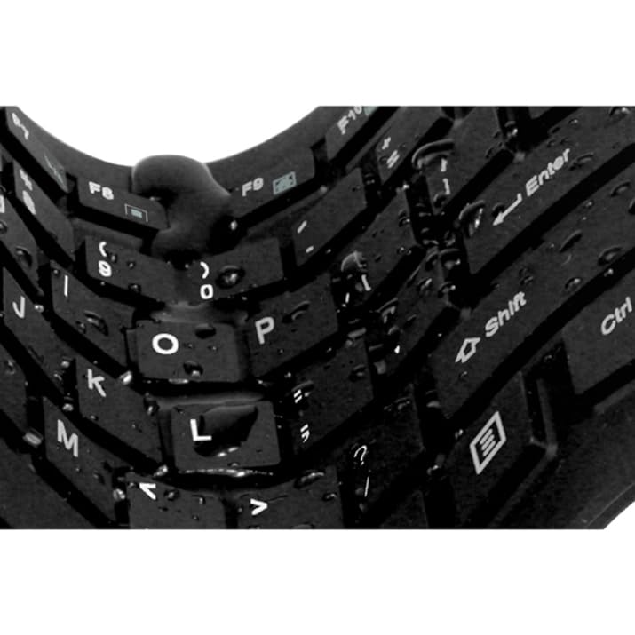 Adesso SlimTouch 232 Antimicrobial Waterproof Flexible Keyboard for Windows 8/7/Vista/XP/2000 (AKB-232UB), black