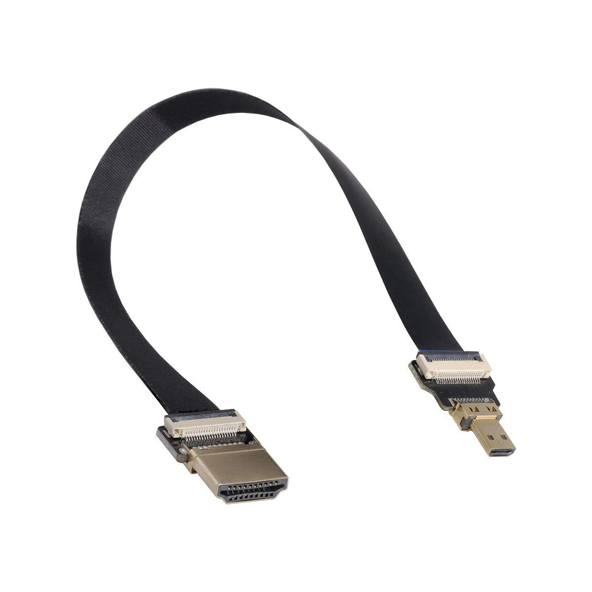 xiwai CYFPV HDMI Male to Micro HDMI Male Extension FPC Flat Cable 1080P for FPV HDTV Multicopter Aerial Photography (0.2m)
