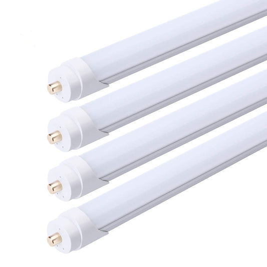 FALANFA 45W T8 96" 8ft LED Tube Single Pin, 8' LED Fluorescent Tube Replacement,AC 85V 277V Input, 6000K Bright White,4500LM Frosted Lens Cover Super