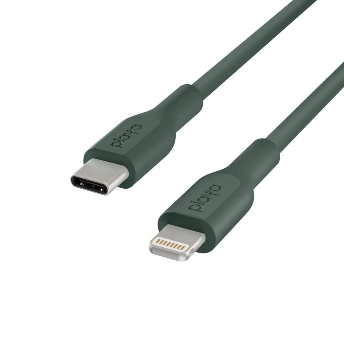 USB-C Cable by Playa (Compatible with iPhone 12, 11, SE, X, XR, XS, 8, 7, 6 and more) (Green, 3ft)