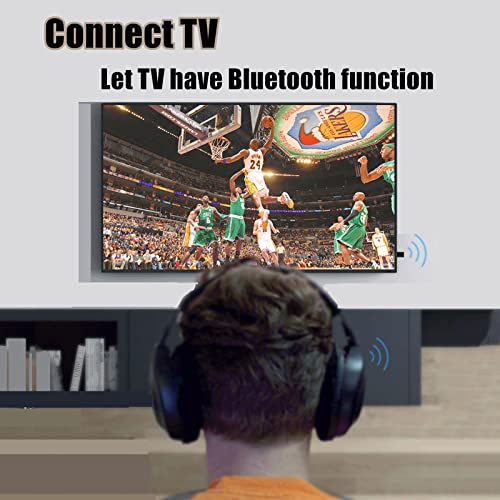 USB Bluetooth Adapter for PC, Bluetooth Dongle Receiver for Headset Keyboard Mouse, Plug and Play Mini Wireless Adapter for Windows 11/10/8.1, Support