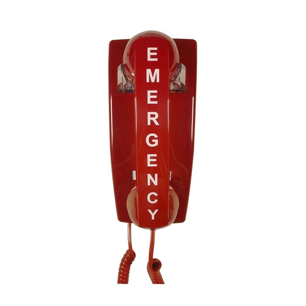 LeCall Emergency Phone/Emergency Wall Phone/Hotline Dialer Telephone, Auto Dial 911 and Programmable, No Dial keypad, TEP301