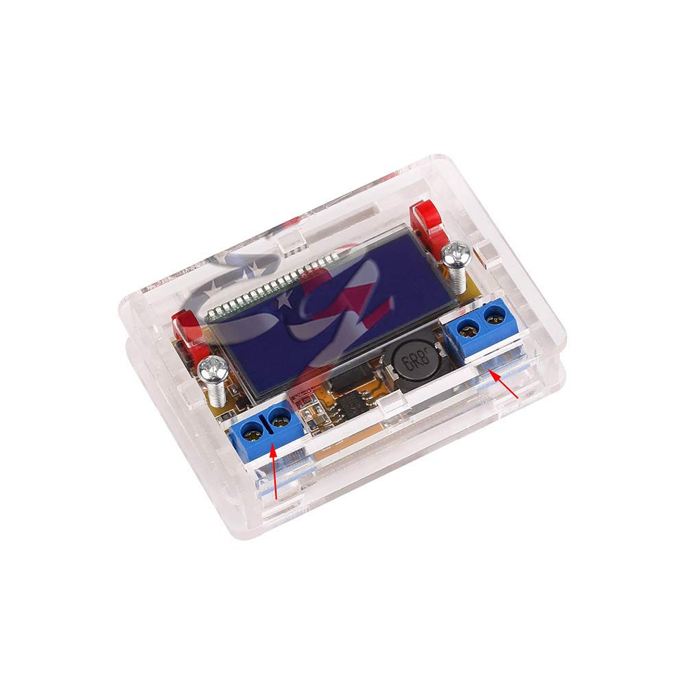 DEVMO DC-DC Adjustable Step Down Power Supply DC-DC Buck Converter Module/Voltage Regulator Current LCD Display Shell