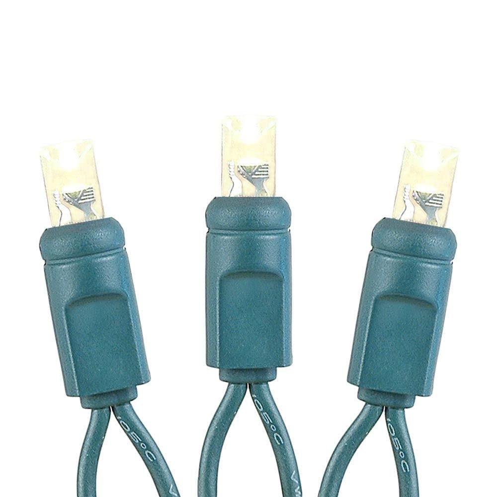 Novelty Lights 24ft 70 LED Warm White Christmas Lights Outdoor/Indoor, 4" Spacing, Green Wire String Lights for Festive Xmas Lighting, IP55, UL