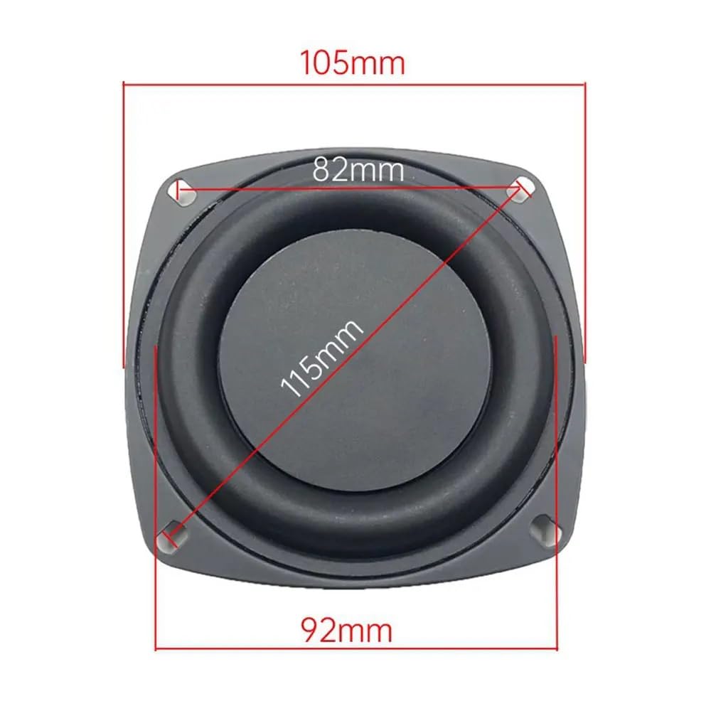 SiyphuNing 2 Pack 4 Inch 105mm Woofer Vibrating Membrane Iron Rubber Vibration Diaphragm Plate Replacement Passive Radiator Film for Bass Speaker