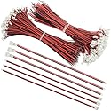 XINGYHENG 100Pcs (50 Pairs) 1.25mm 2PIN Female and Male Connecting Plug with Red Black Terminal Connector Wire Cable Compatible with JST Connector
