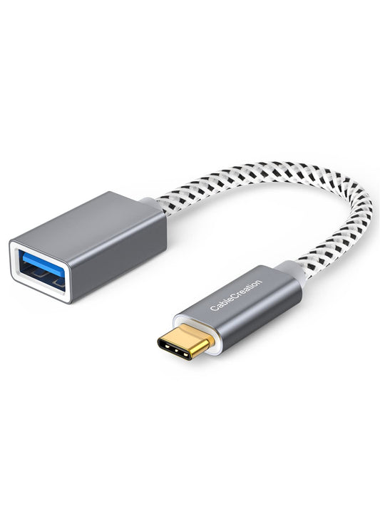 CableCreation USB to USB C Adapter 0.5FT/0.15m, USB C OTG Cable,Type C to USB A Female Connector for MacBook Pro Air, iPad mini/Pro, XPS, Galaxy S22…