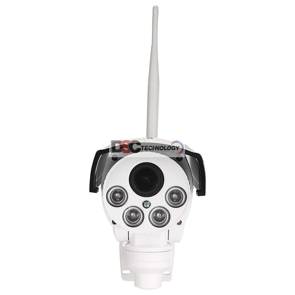 HD 1080P PTZ Outdoor Security Wireless WiFi IP Camera 5X Zoom 2.7-13.5mm Varifocal Lens IR Cut Built-in Micro SD Card Slot Remote Viewing Motion