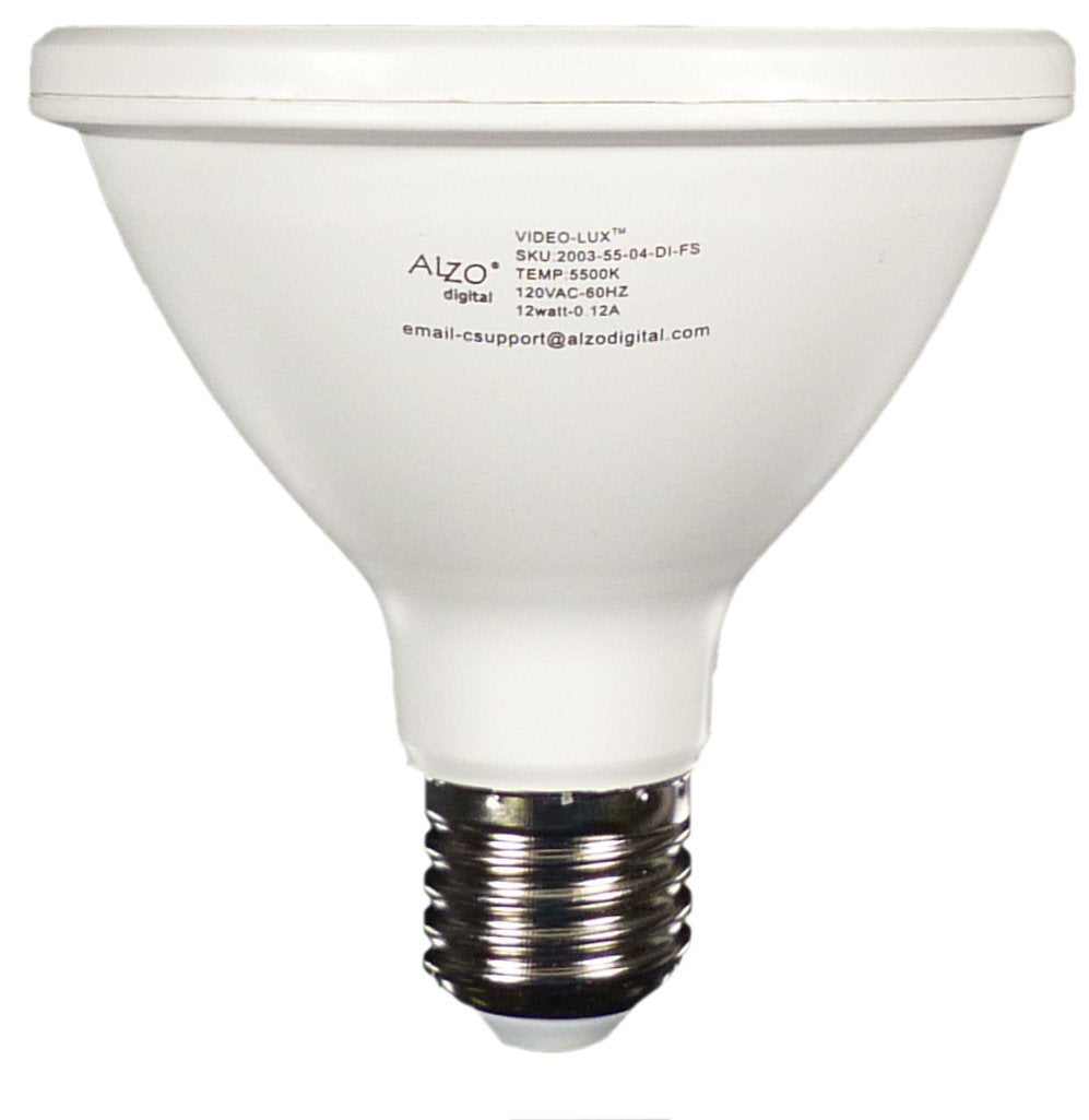 ALZO 12W (100W) Joyous Light® Dimmable LED Full Spectrum PAR30 Spot Light Bulb 5500K Bright White Daylight, 1020 Lumens, 120V