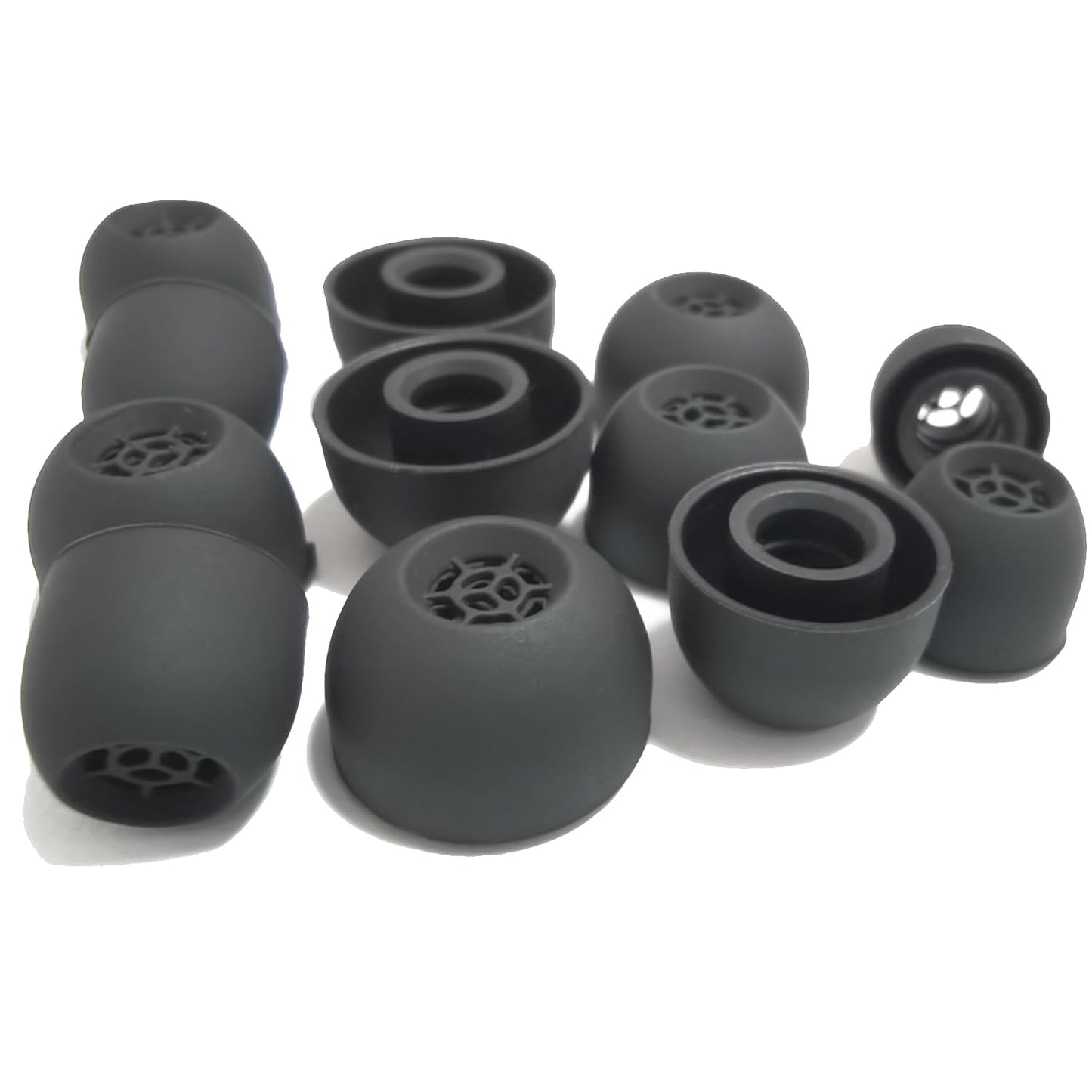 Luckvan Silicone Earbuds Tips for Sennheiser IE900 Earbuds Replacement Ear Tips Sennheiser IE600 IE300 IE200, 6 Pairs Black