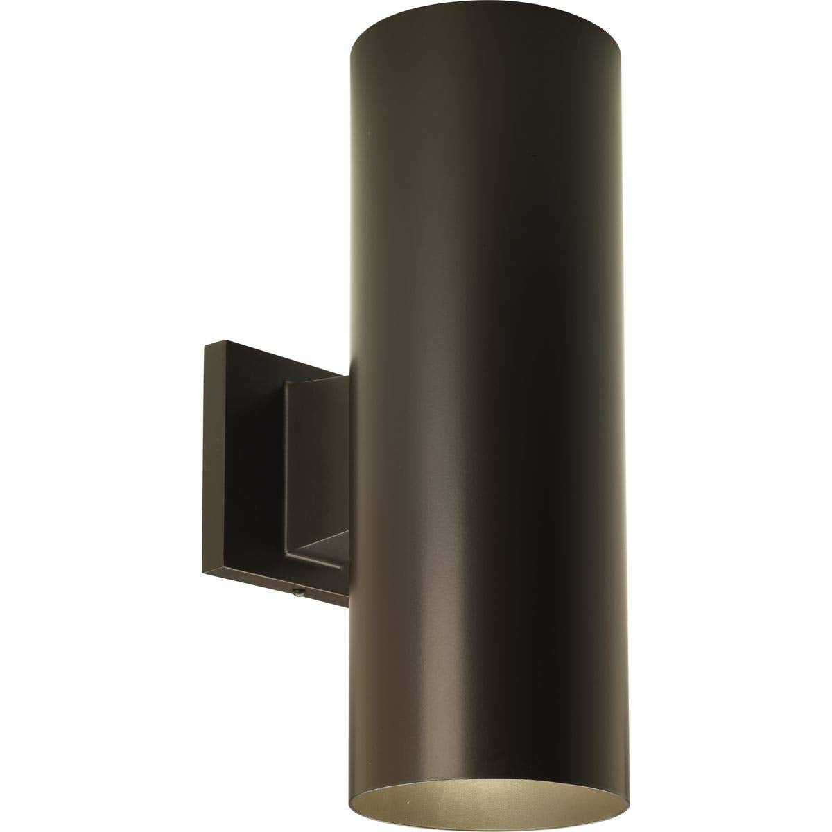 Progress Lighting 5-Inch Cylinder Outdoor LED Wall Sconce, 2-Light Modern Wall Mount LED Up and Down Lights, Interior and Exterior Lighting for Home