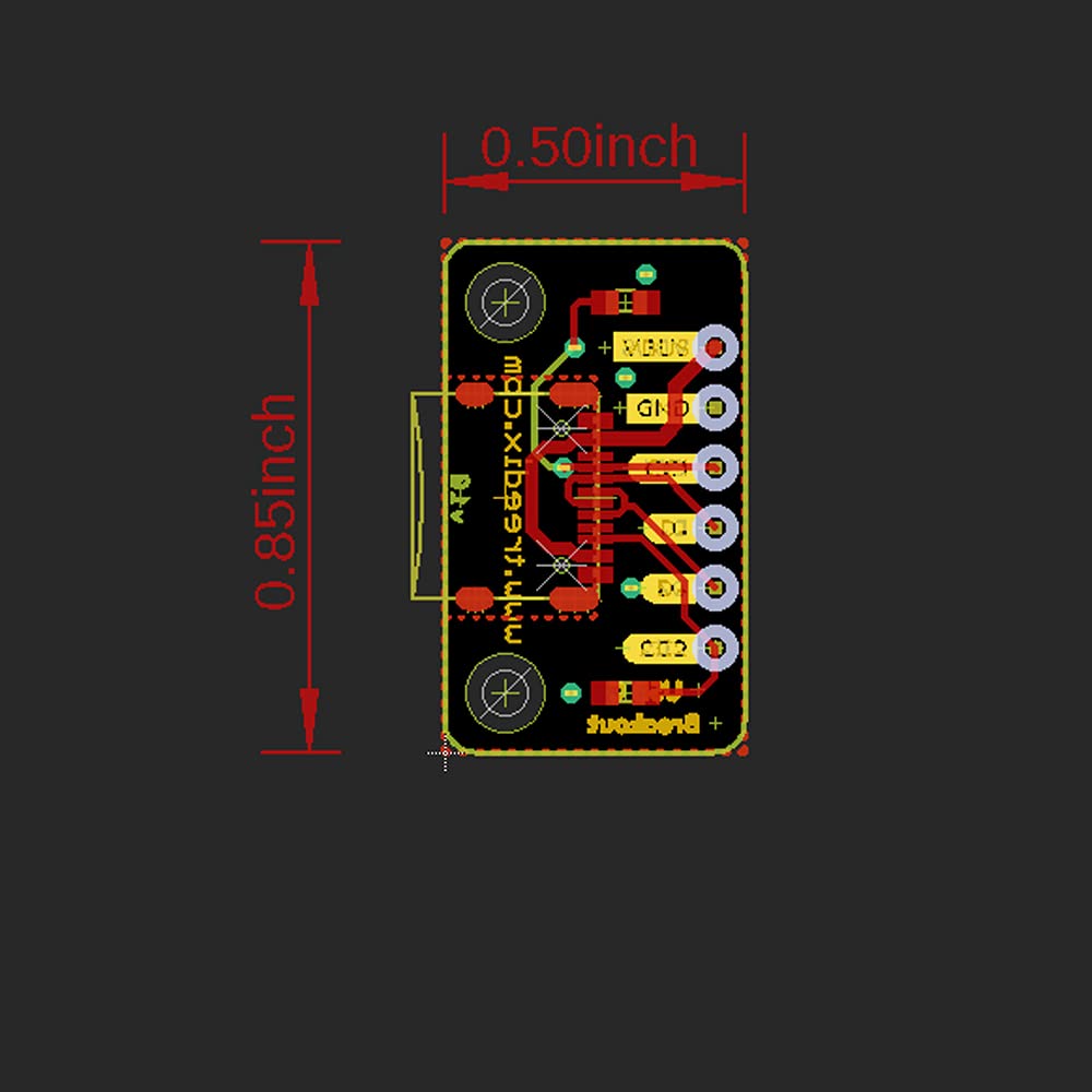 Treedix 4pcs USB Type-C Breakout Board Serial Basic Breakout Female Connector Immersion Gold PCB Converter Board