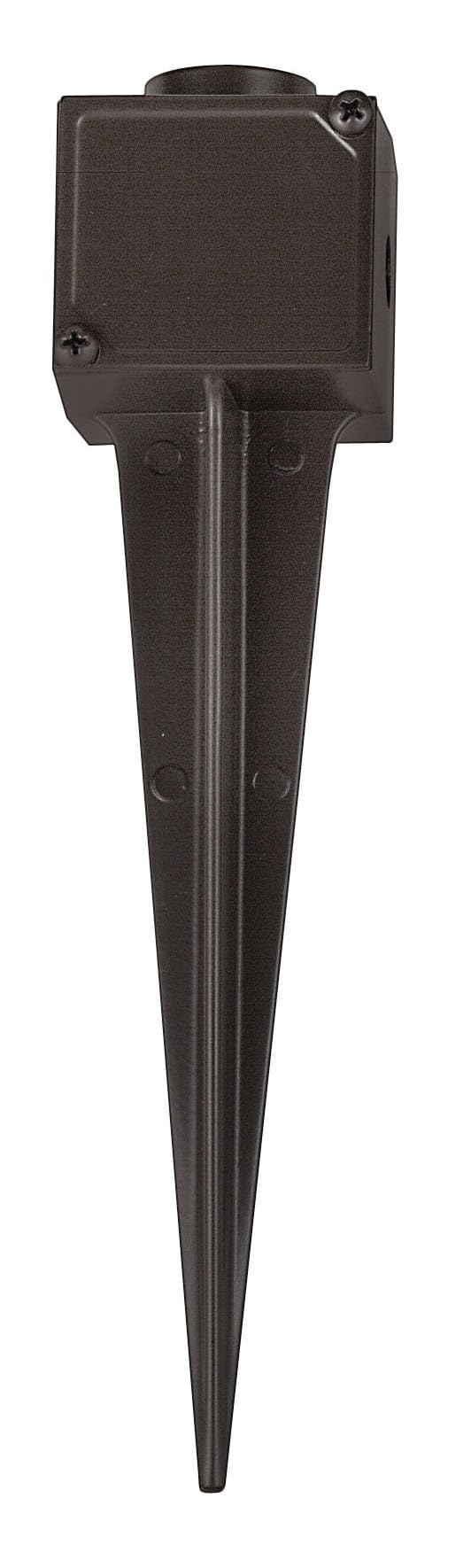 Hinkley Metal Ground Spike with Junction Box - 9” Ground Stakes Replacement for Outdoor Landscape Lighting, Bronze Finish, Aluminum Landscape Light