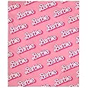 Mattel Barbie Logo On Repeat Soft Cuddly Plush Fleece Throw Blanket Wall Scroll