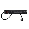 Monoprice Metal Surge Protector - 6 Outlet Power Strip, 1150 Joules 15 Amp, 125 Volt, 1875 Watt, 15 Feet, Black