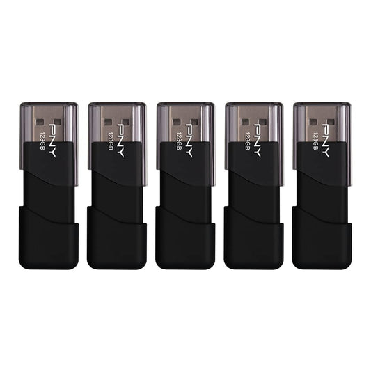 PNY 128GB Attaché 3 USB 2.0 Flash Drive 5-Pack