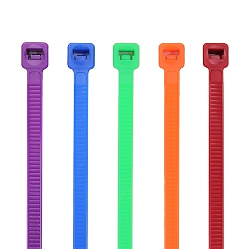 5" 40 lb Cable Ties Color Assortment 100/bag