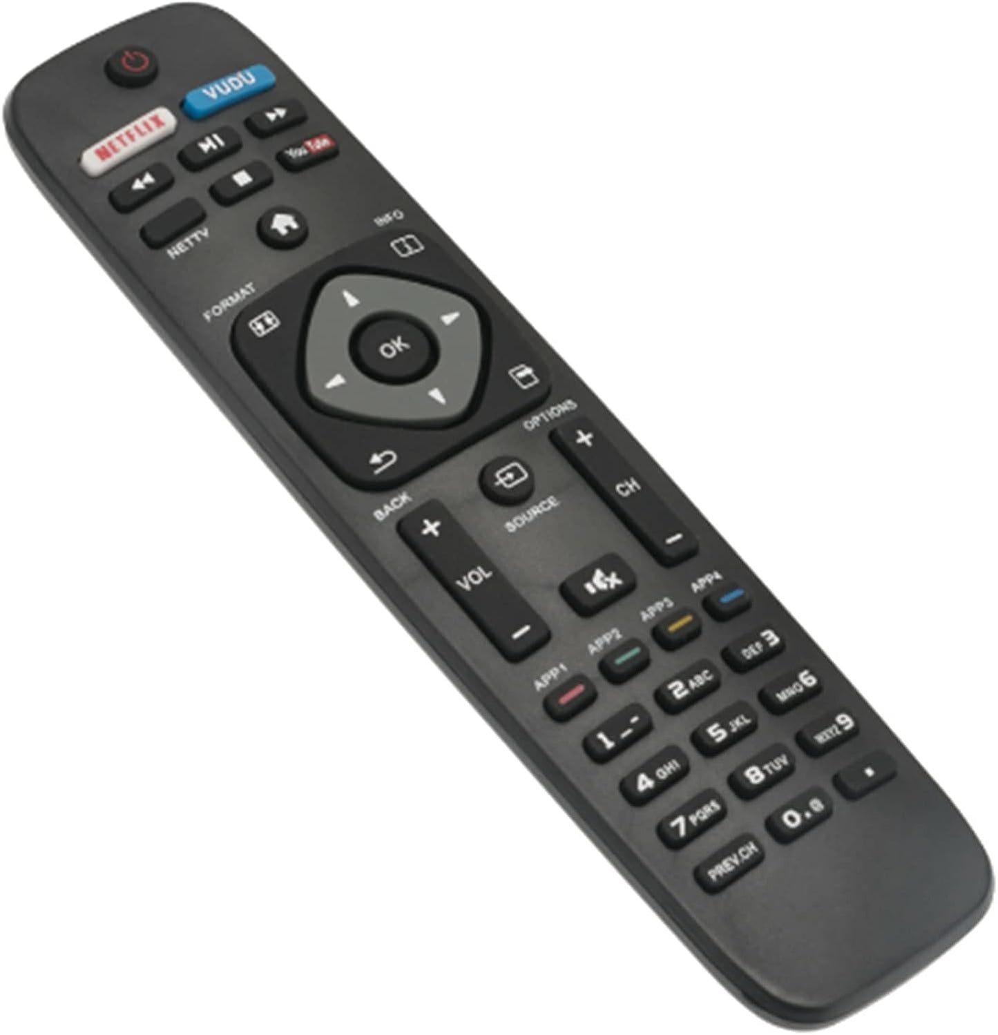 Replace TV Remote Control Philips Compatible with 50PFL6602/F7 55PFL5402/F7 43PFL5602/F7