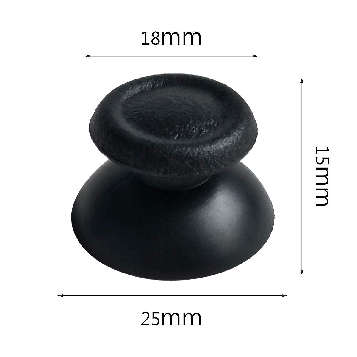 5 Pairs Replacement Analog Stick Joystick Thumbsticks Thumb Grips Buttons for Playstation DualShock 4 PS4 Controller Gampad (Black)