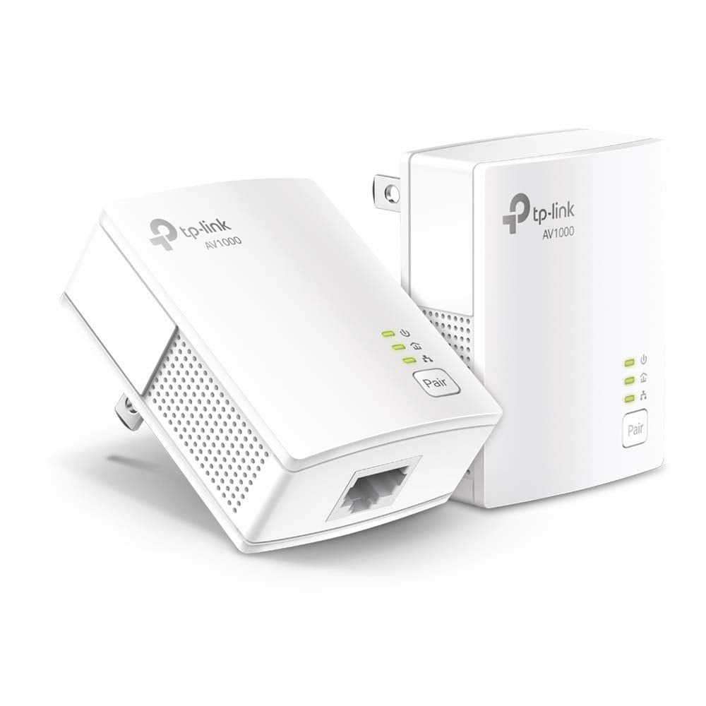 TP-Link AV1000 Powerline Ethernet Adapter KIT - Gigabit Port, Plug Pair &Play, Ethernet Over Power, Nano Size, Power Saving Mode, Network Adapter