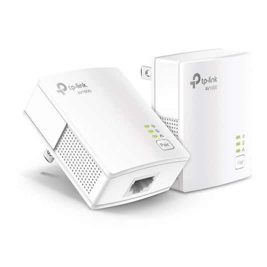 TP-Link AV1000 Powerline Ethernet Adapter KIT - Gigabit Port, Plug Pair &Play, Ethernet Over Power, Nano Size, Power Saving Mode, Network Adapter