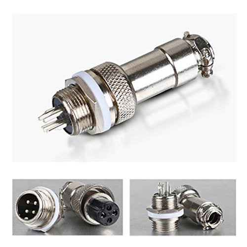 Ximimark 10 Pairs 12mm Thread 4 Pins Male Female Panel Metal Aviation Wire Connector