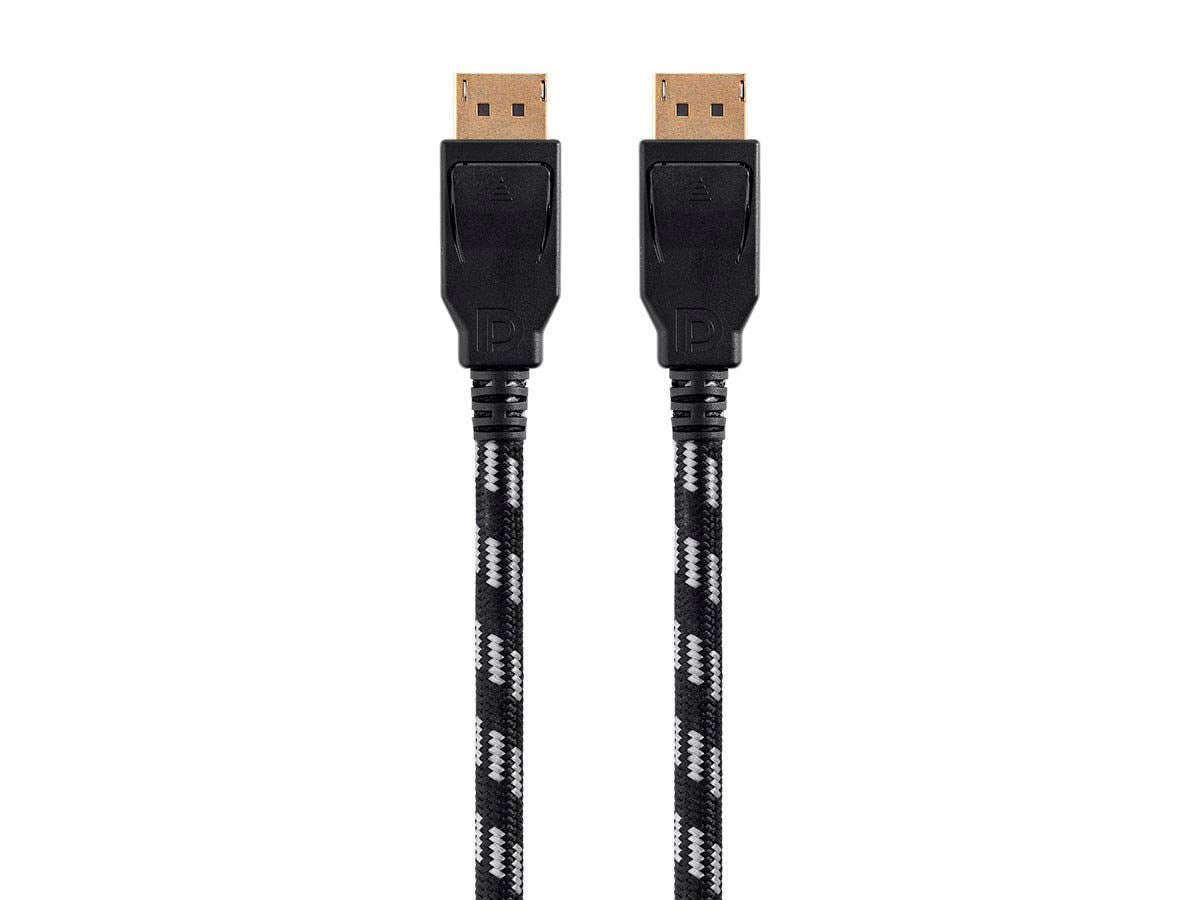 Monoprice Braided DisplayPort 1.4 Cable - 3 Feet - Gray, 8K Capable for Graphic Design, TV Walls and PC Gaming