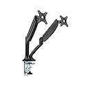 Progressive Desk Dual Gas Spring Monitor Mount Stand - Fits 10"-27" Monitors - ±180° Monitor Rotation - Arm Holds Up to 20 lbs per Arm