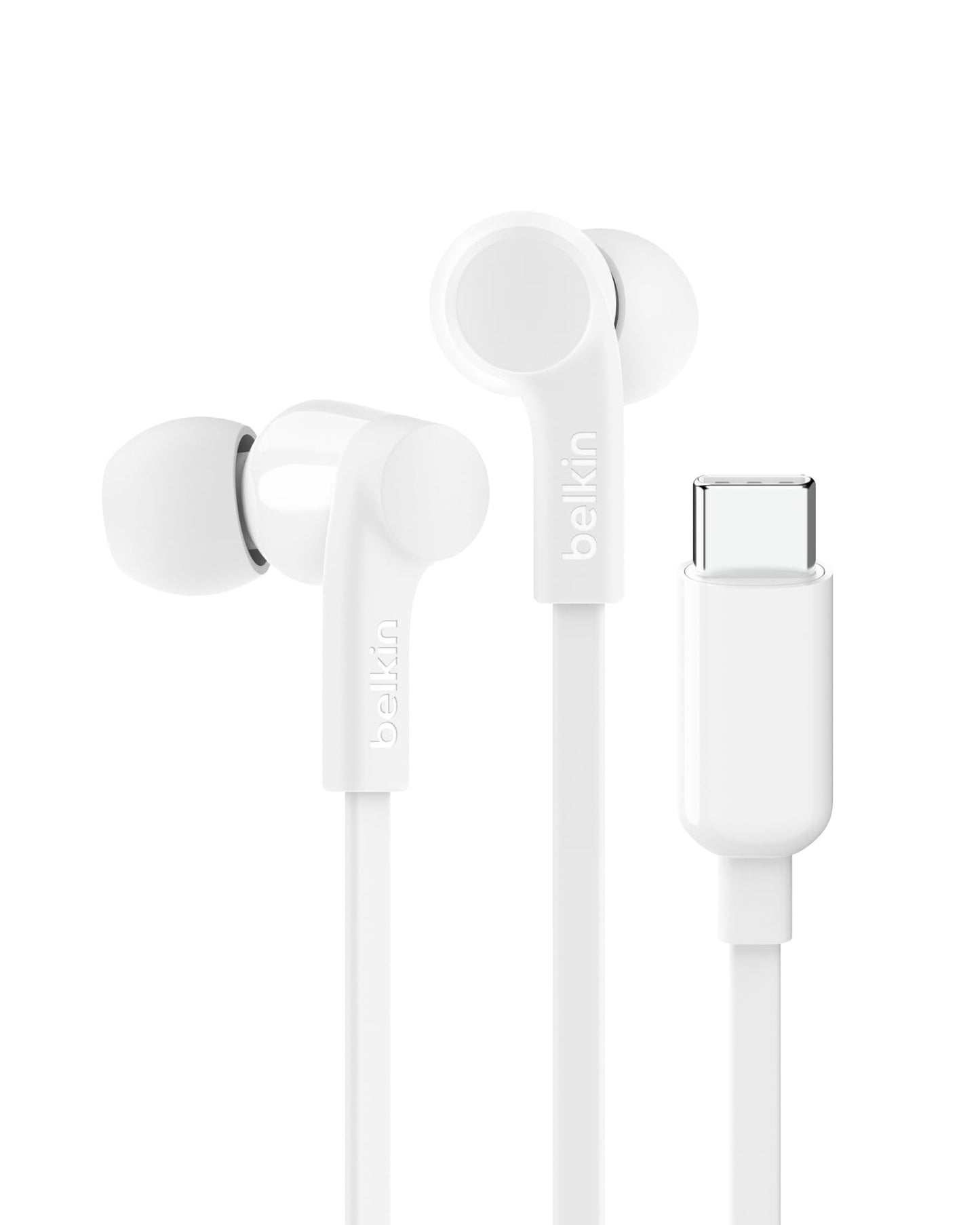 Belkin USB-C Wired Earbuds, Adjustable Volume Limiter, IPX5