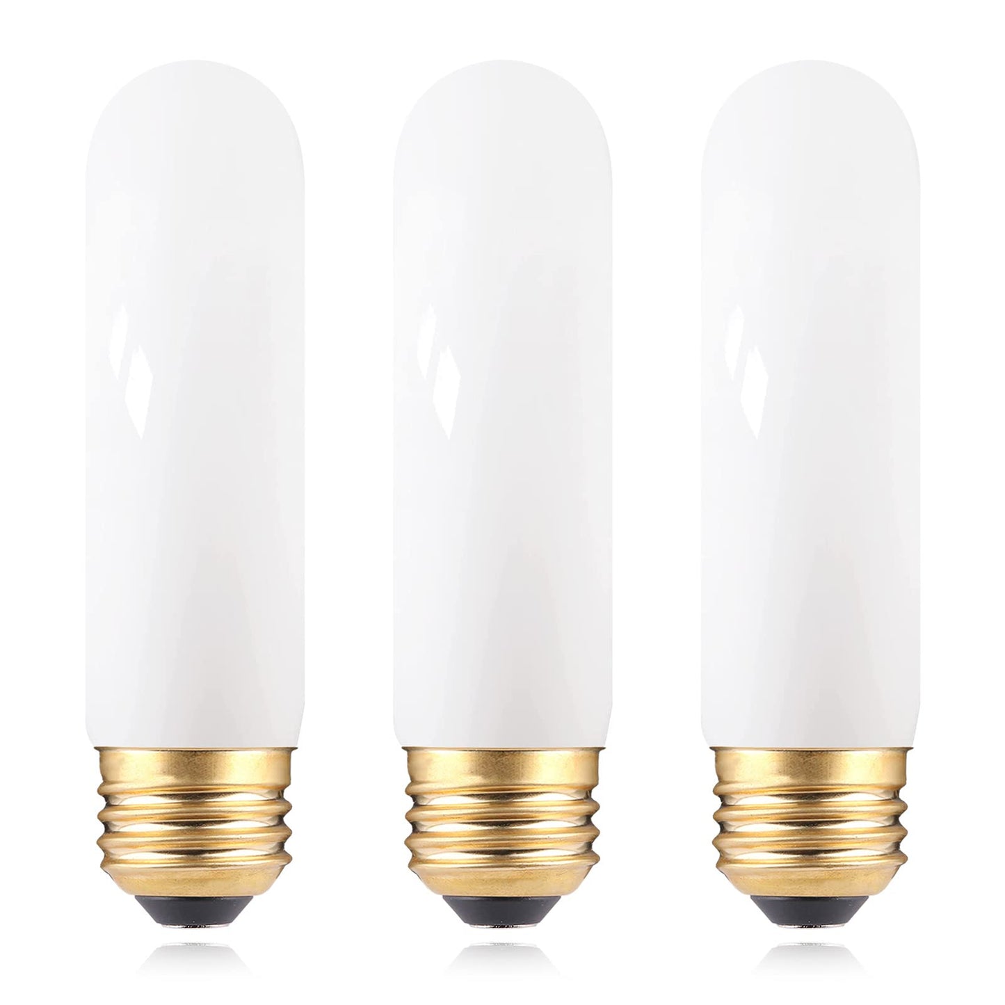 40W Equivalent T10 LED Light Bulb, Deep Frosted Glass Dimmable T30 Invisible Filament Bulb, Daylight Bright White 5000K, 4 Watt E26 Base Milky LED