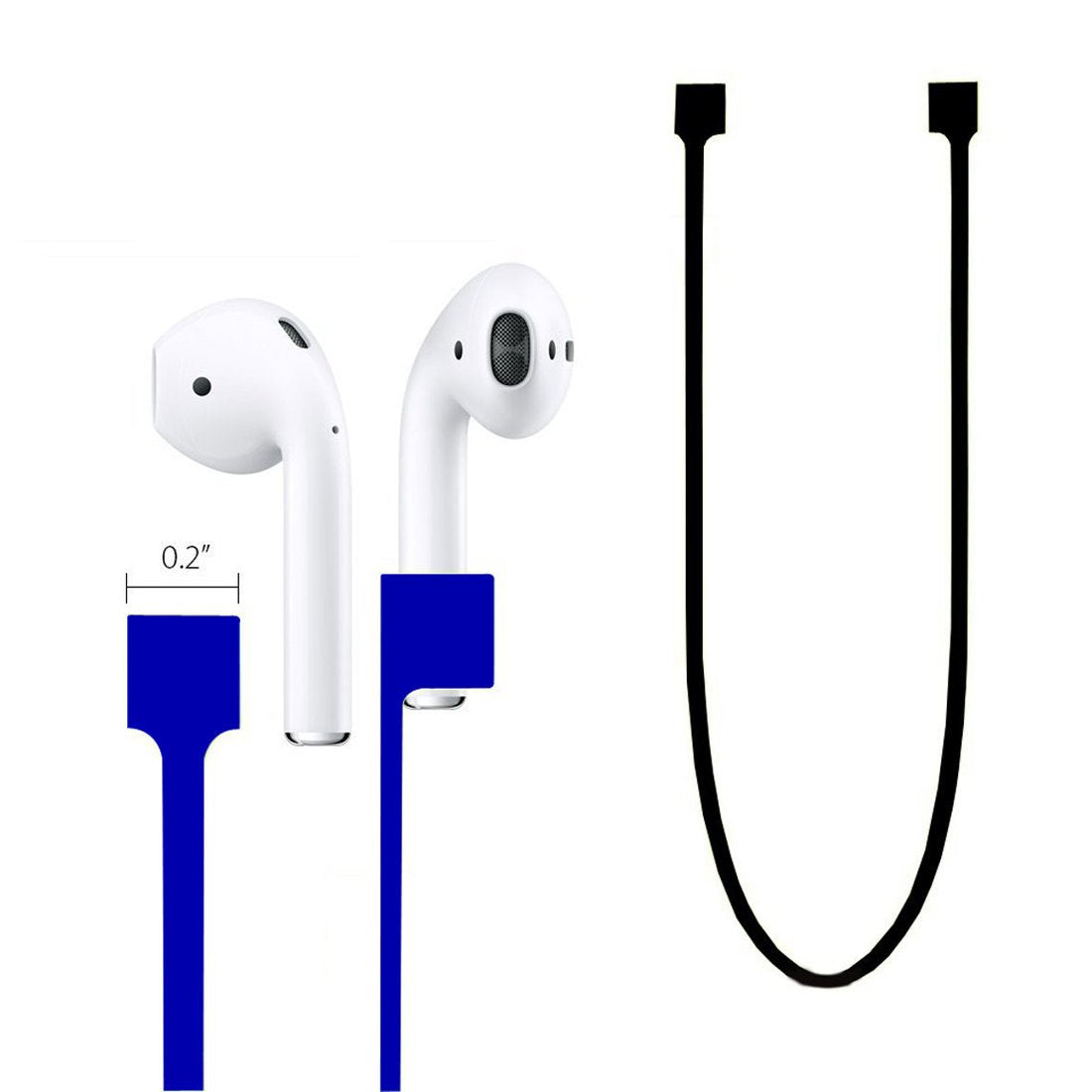 MOTANAR AirPods Straps, Soft Silicone Sport Earphones Anti-Lost Strap, Colorful Wire Cable Connector for Apple Airpods Wireless Bluetooth Earphones
