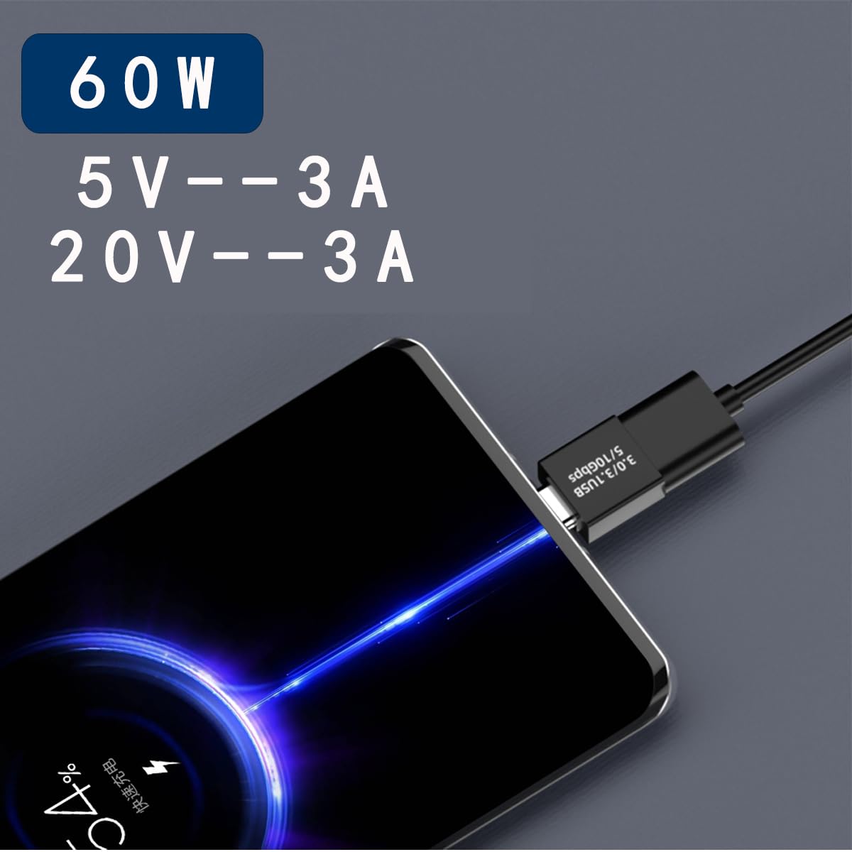 rgzhihuifz USB 3.1 Male to USB C Male Adapter USB A to USB C Connector 10Gbps, Compatible with Mobile Phones, Computers, Notebook Computers, Black【3…