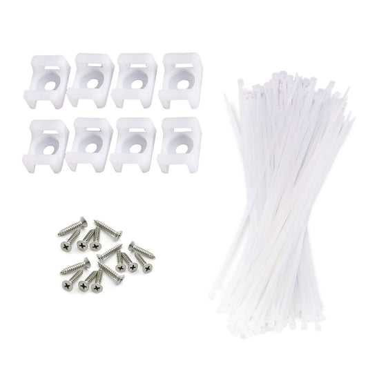 YIOVVOM 100 Pcs Cable Zip Tie Saddle Type Mount With Screw,100 Pack 6" Cable Ties, High Strength, Black Cable Zip Tie Mounts Kit For Wire