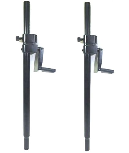 One (1) Pair LASE 101 Speaker Sub Pole Mount Crank System with folding hand crank.