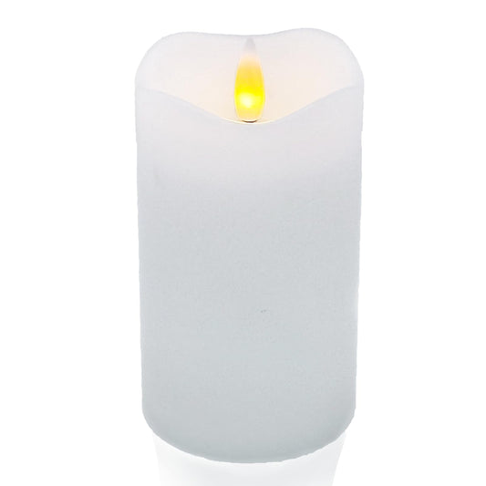 HVTDECOR Flameless LED Candles, Realistic Flickering Flame, Set of Multiple (White, 5 Inch)