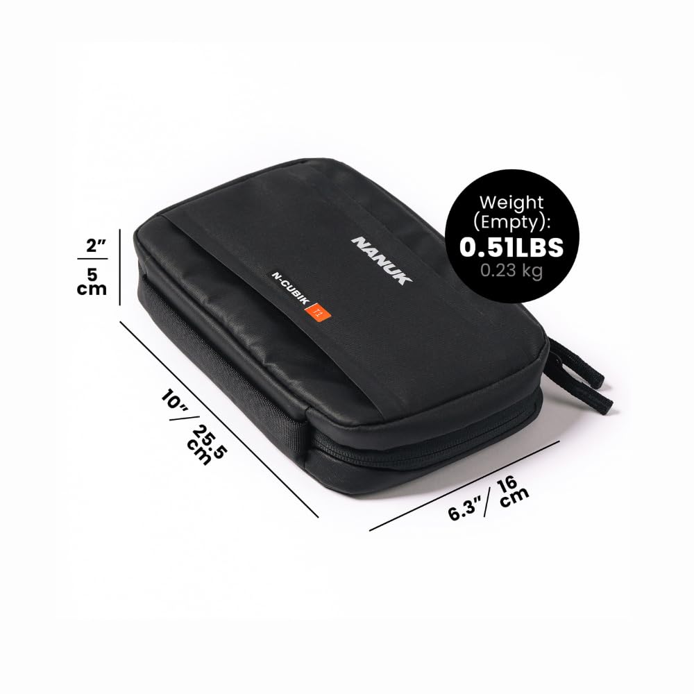 NANUK N-Cubik T1 Camera Bag Insert - Compact Water-Resistant Pouch - Shockproof Protective Camera Insert for Backpack - Perfect for Accessories & Gear