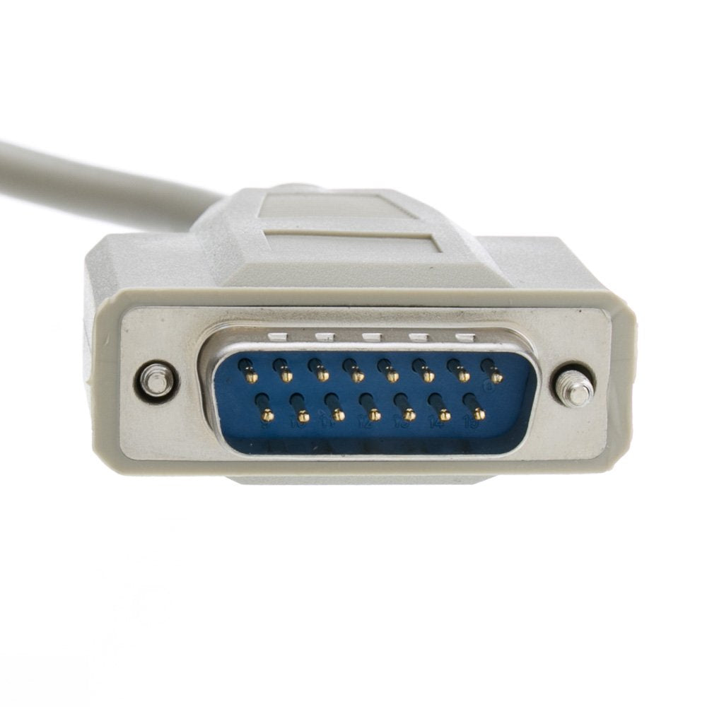 CableWholesale DB15 Monitor Extension Cable, 28 AWG Single Shielded Cord, DB15 Male to DB15 Female DB15 Extension Cable, M/F VGA Extension Cable