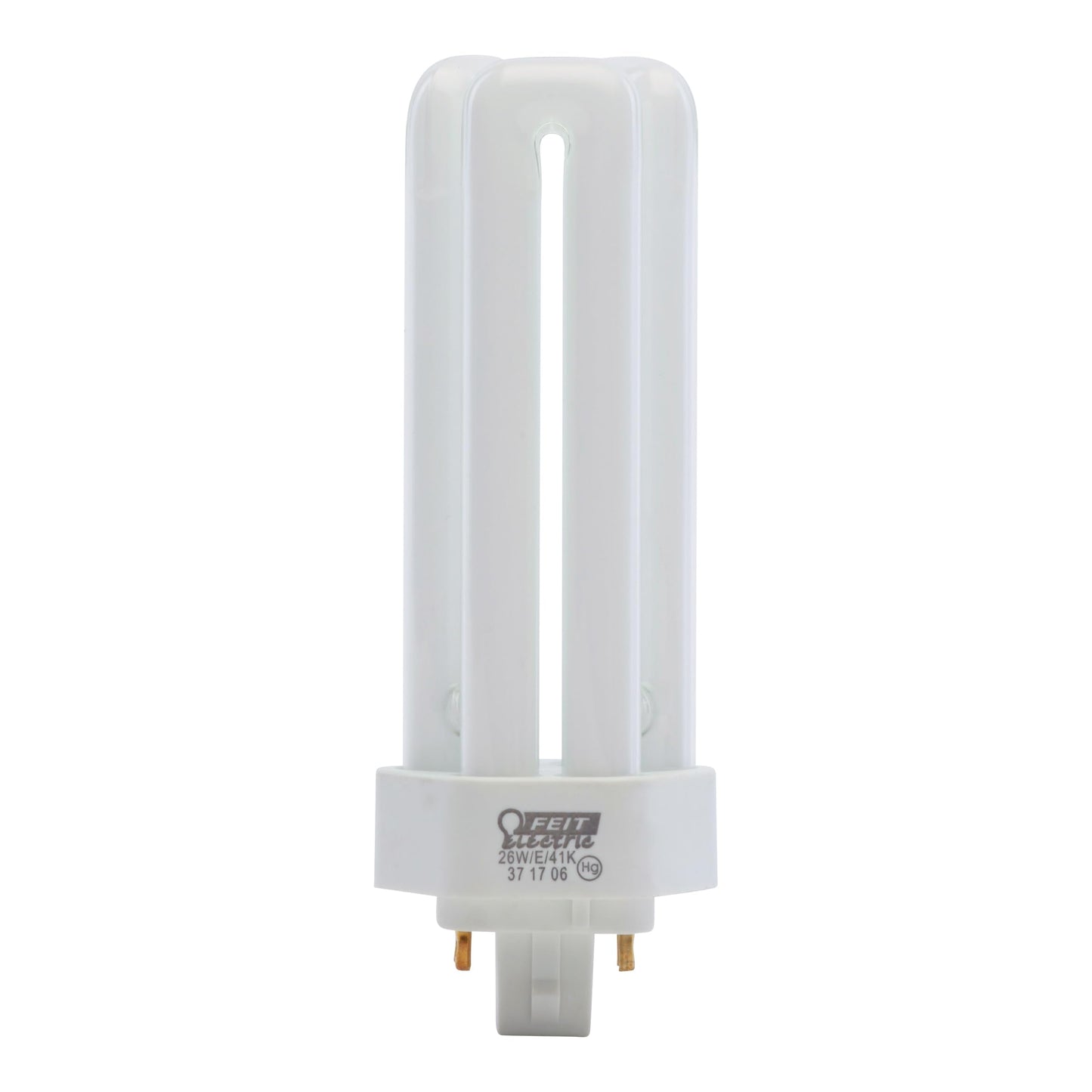 Feit Electric 26-Watt PLT CFL Light Bulb, GX24Q-3 4-Pin Base, 1600 Lumens, 4100K Cool White, PL-Shaped Compact Fluorescent Bulb for General Purpose