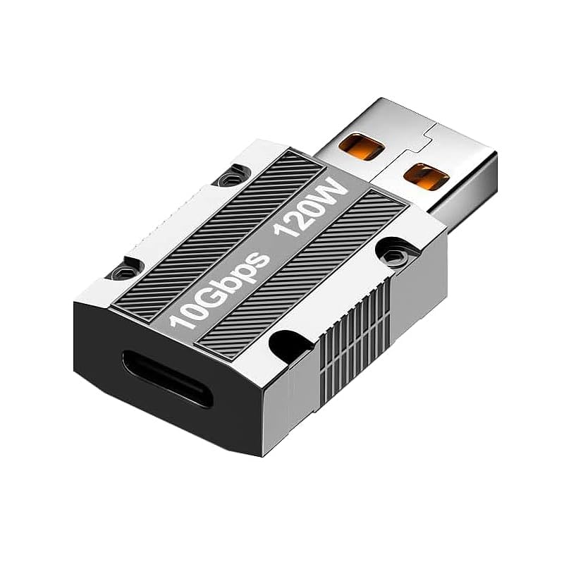 Amprich USB to USB C Adapter,Type C Female to A Male Charger Converter Compatible for Apple Watch Ultra for All iPhone CarPlay,Samsung Galaxy