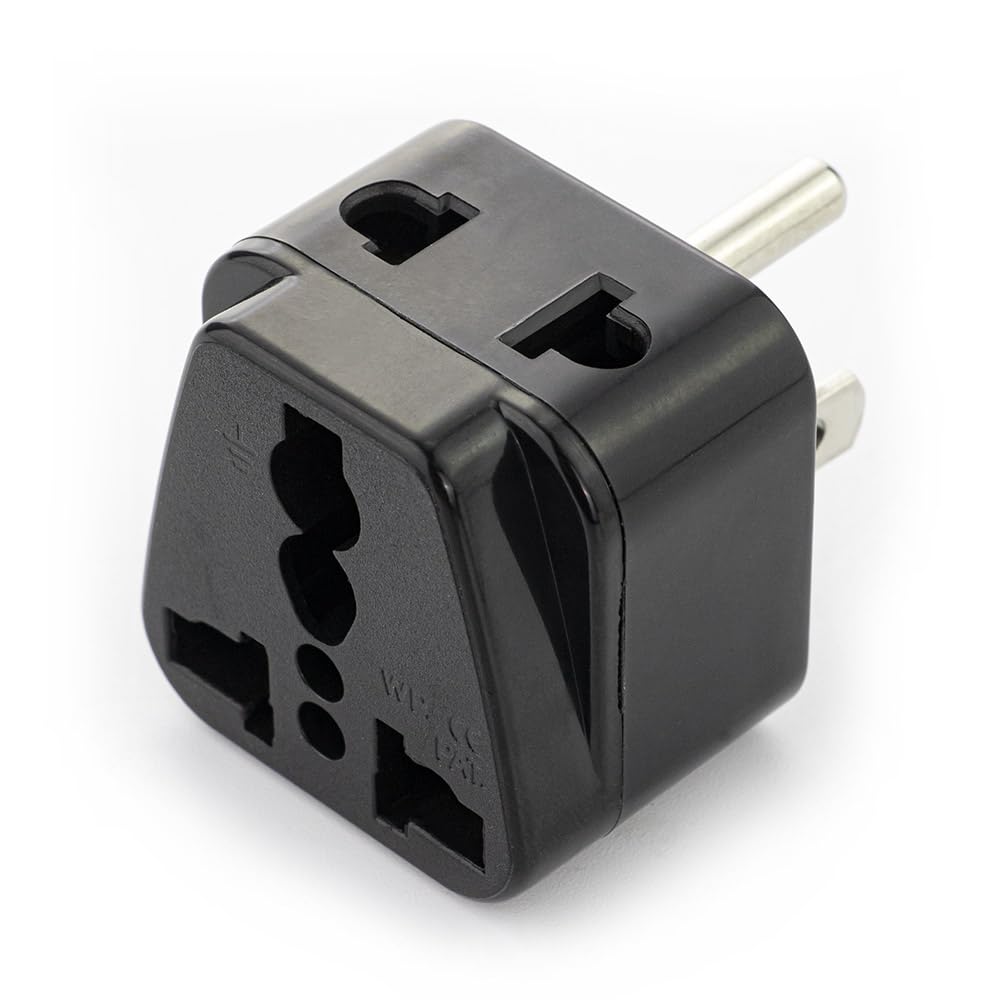 Travel Plug Adapter (Type B),Vsanstar 2 in one Universal Travel Adapter Socket for USA,Japan,Canada,Philippines - 3 Pack [Grounded & Universal]