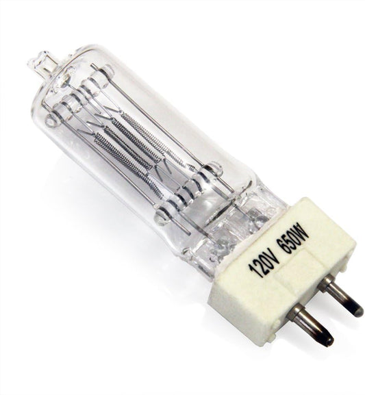 Tawelun FRK T7 120V 650W Bi-Pin Based Stage GY9.5 FRK 650W Halogen Lamp Bulb,T-7 Stage Studio Lamp,Clear，FRK 120V 650W Halogen lamp is Specially