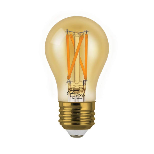 Euri Lighting VA15-3020ea-4 Dimmable LED A15, 4.5W (25W Equiv.) 360lm, 80 CRI, Amber Glass, Warm White (2200K), 320° Beam Angle, E26, Wet Rated, UL