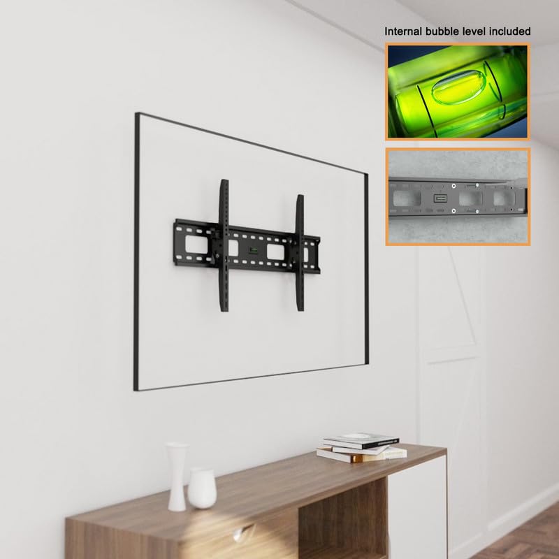 Ultra Slim Flat TV Wall Mount Bracket for Samsung DU8000 UN85DU8000 85Inch TV - Low 1.4" Profile Design, Heavy Duty Steel, Flush to Wall, Simple
