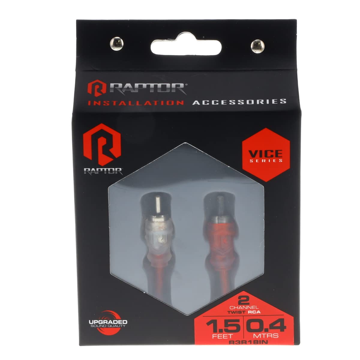 RAPTOR by METRA Electronics VICE Series 1.5FT 2-Channel RCA Cable