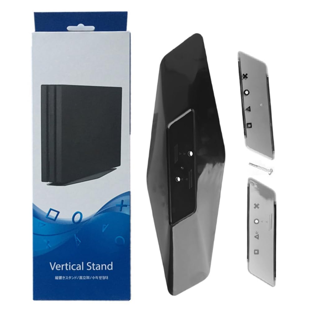Chenkxin Vertical Stand for PS4 Slim / PS4 Pro Vertical Holder Stand Bracket Mount Base for PlayStation 4 Slim/Pro Console (Black)
