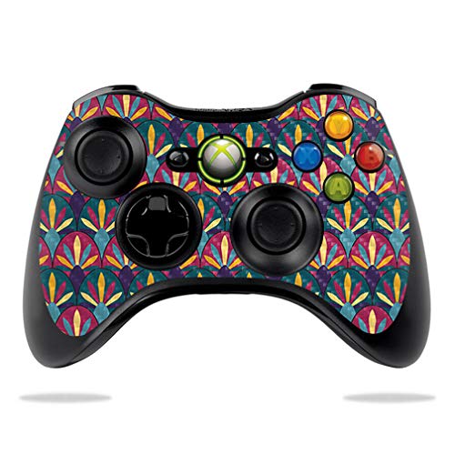 MightySkins Carbon Fiber Skin for Microsoft Xbox 360 Controller - Bold Tile | Protective, Durable Textured Carbon Fiber Finish | Easy to Apply