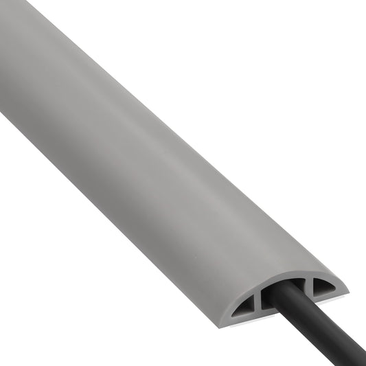 ZhiYo Floor Cord Cover 4ft, Cord Hider Floor Gray, Cable Management Cover Prevent Cable Trips, Wire Covers for Electric Power Cords, Wire Protector