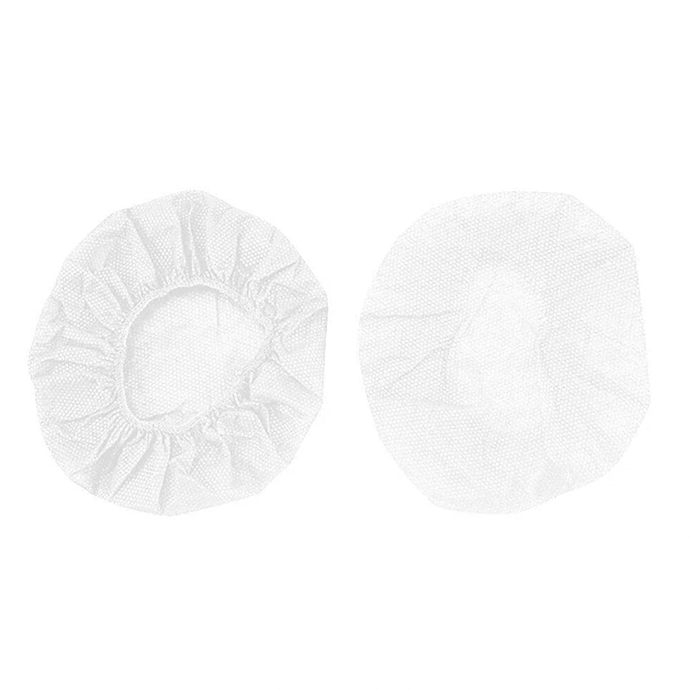 100Pcs White Non-Woven Sanitary Headphone Ear Cover, Disposable Super Stretch Covers Washable for Most On Ear Headphones with 10~12cm Earpads (XL